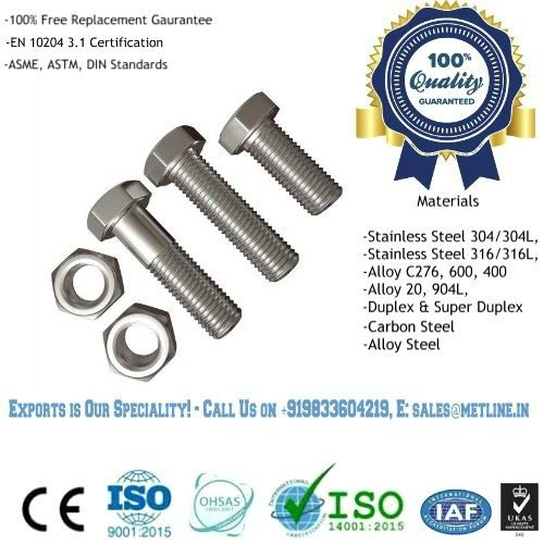 Bolts and Nuts Manufacturers, Suppliers, Factory