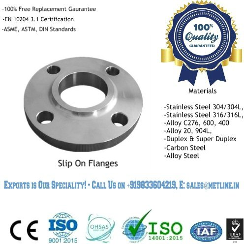Slip On Flanges Manufacturers, Suppliers, Factory