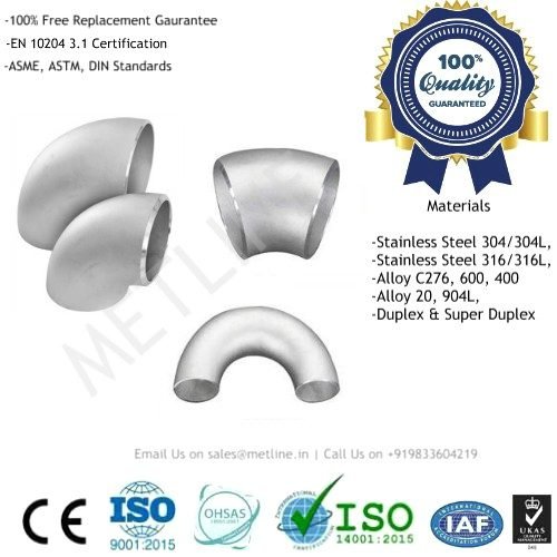 Stainless Steel Elbow Manufacturers, Suppliers, Factory