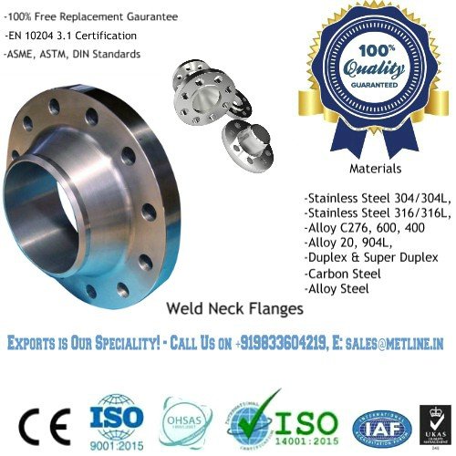 Weld Neck Flanges Manufacturers, Suppliers, Factory